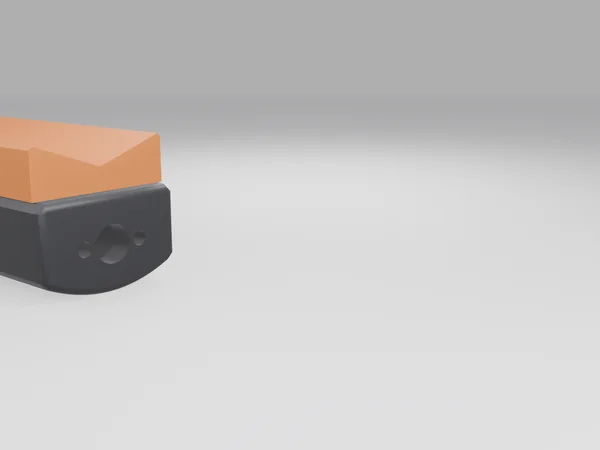 Render of the back of the finger body with the engraved FORMADA3D mark